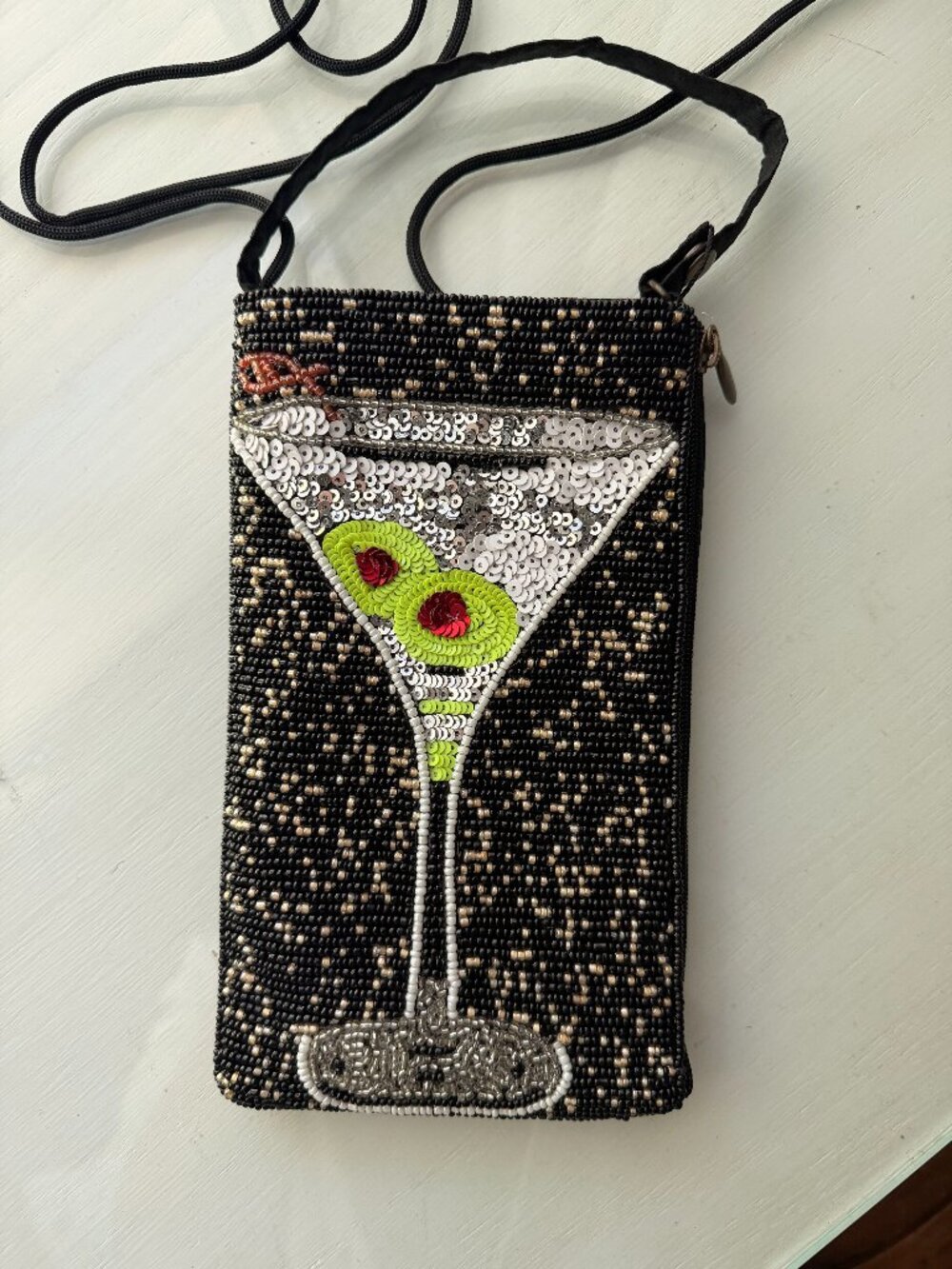 Beaded Dirty Martini Crossbody Bag | Sequin Cocktail Purse